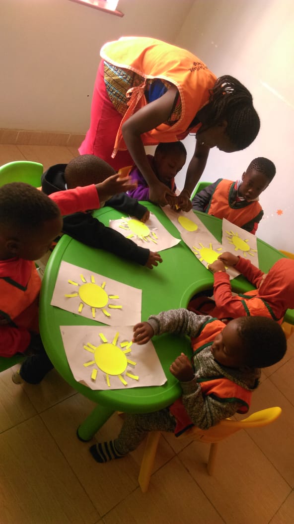A child learning at Kids Palace